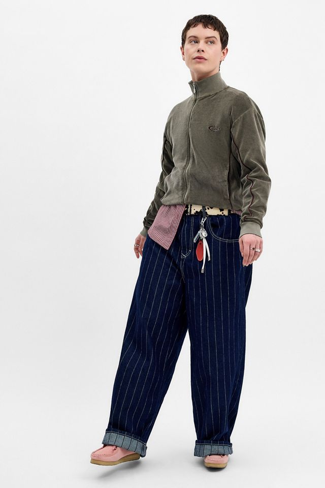 iets frans... Khaki Harri Piped Velour Track Top #5