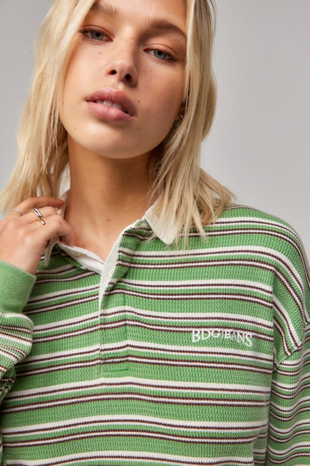 BDG Mint Waffle Rugby Top