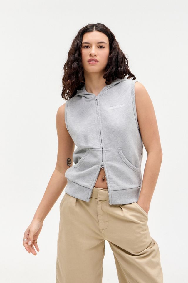 iets frans... Sleeveless Zip-Through Hoodie #1