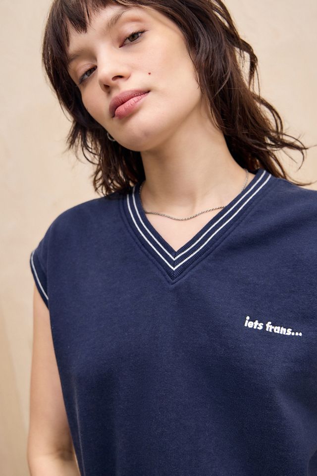 iets frans... Sleeveless V-Neck Sweatshirt #2