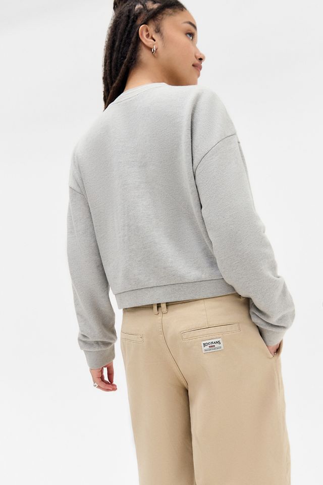 iets frans... Cropped V-Neck Sweatshirt #3