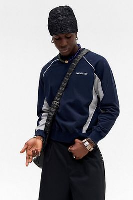 iets frans... Navy Harri Panelled Sweatshirt