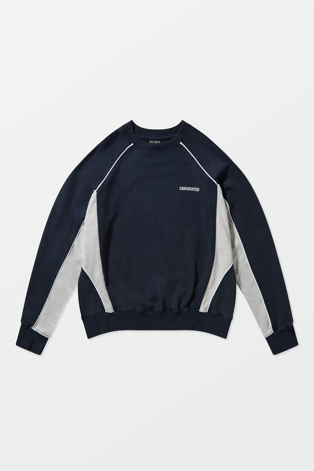 iets frans... Navy Harri Panelled Sweatshirt #6