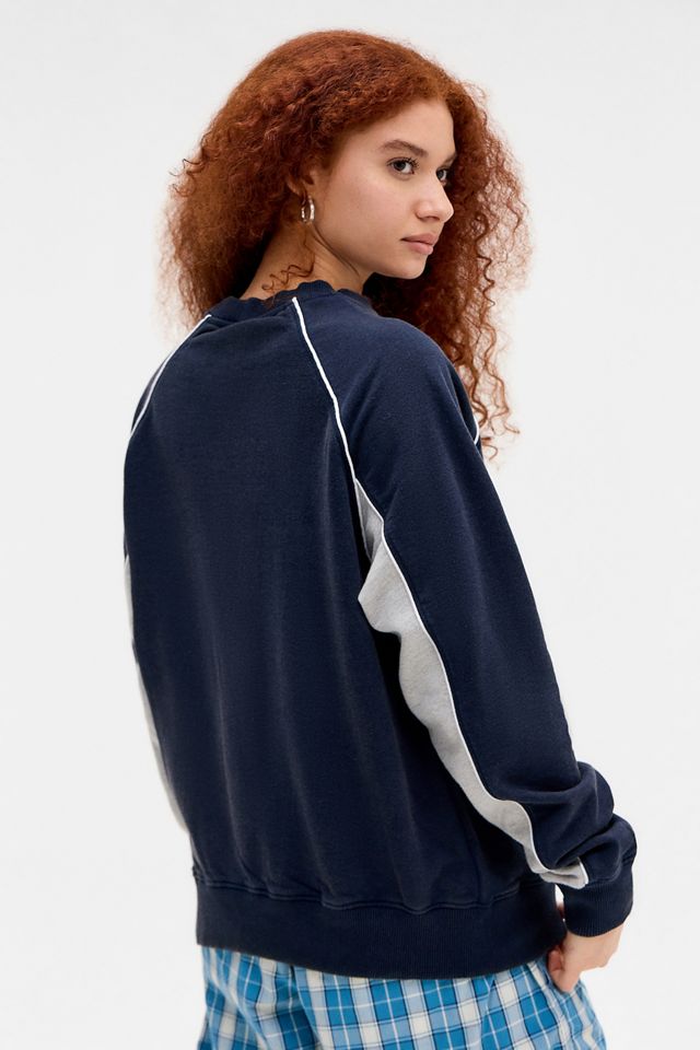 iets frans... Navy Harri Panelled Sweatshirt #3
