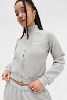 iets frans. Ally Shrunken Track Top - Grey L at Urban Outfitters