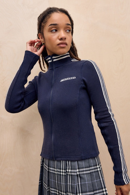 iets frans... Navy Trip Stripe Track Top Product Page