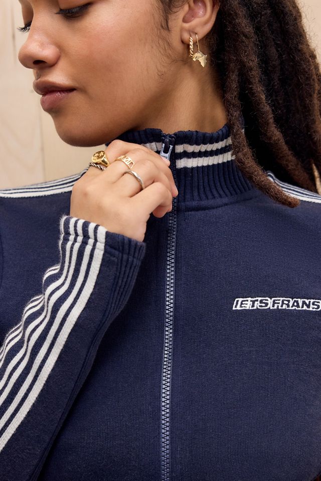 iets frans... Navy Trip Stripe Track Top #2