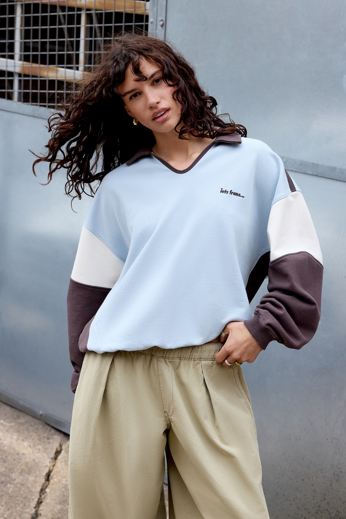 iets frans... Open Neck Sweatshirt