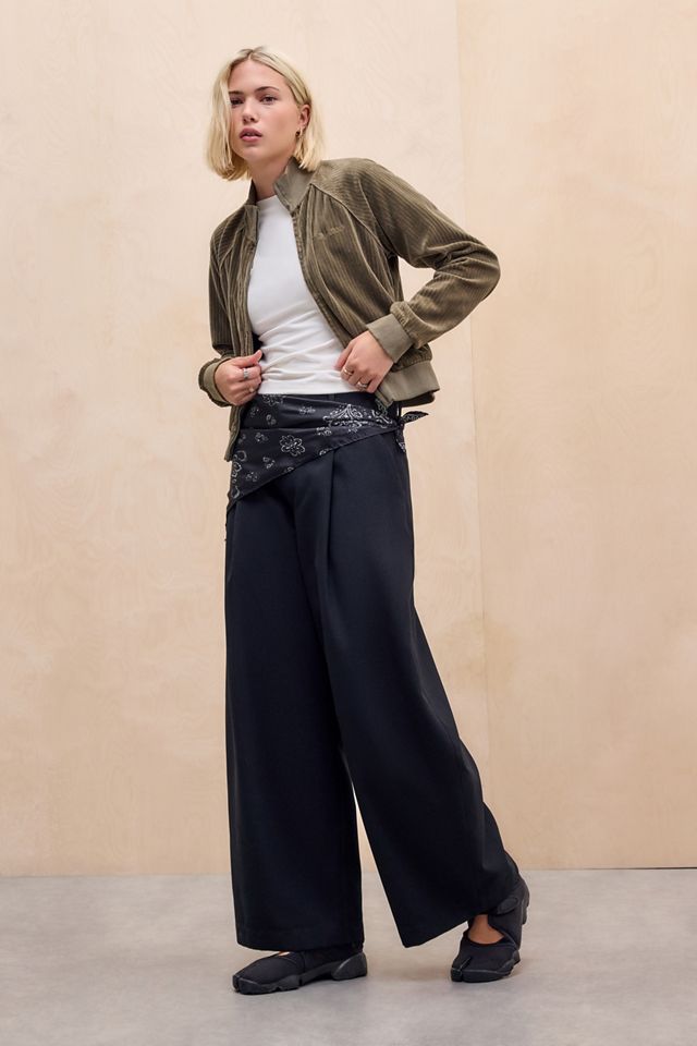 iets frans... Khaki Ally velour Corduroy Track Top #1