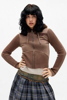 BDG Tina Faux Fur Trimmed Hoodie