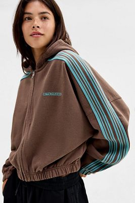 iets frans... Zip-Through Bubble Hem Hoodie