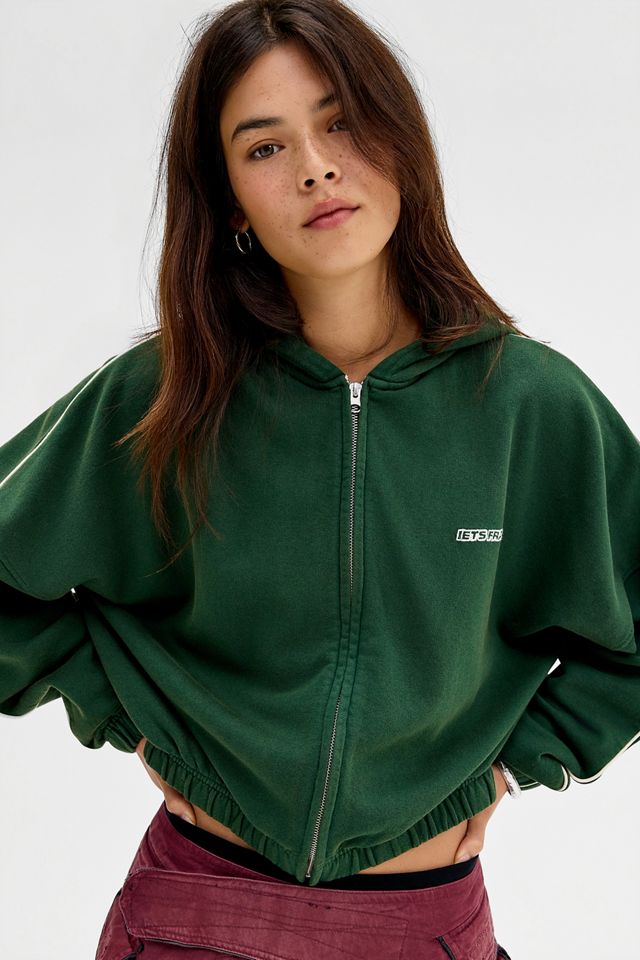 iets frans... Zip-Through Bubble Hem Hoodie #1