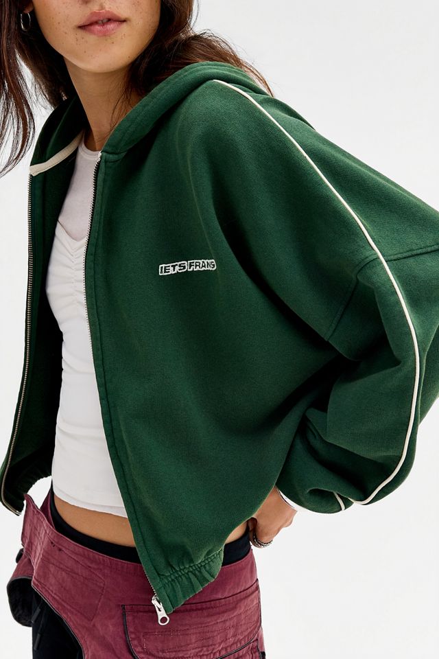 iets frans... Zip-Through Bubble Hem Hoodie #3