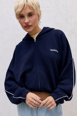 iets frans... Zip-Through Kapuzenpullover mit Ballonsaum