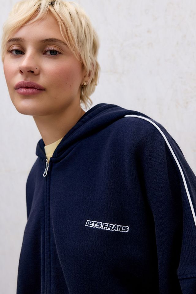 iets frans... Zip-Through Kapuzenpullover mit Ballonsaum #2