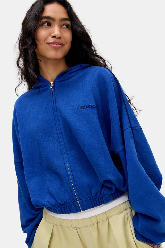 iets frans... Zip-Through Kapuzenpullover mit Ballonsaum #2
