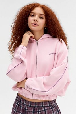 iets frans... Zip-Through Kapuzenpullover mit Ballonsaum