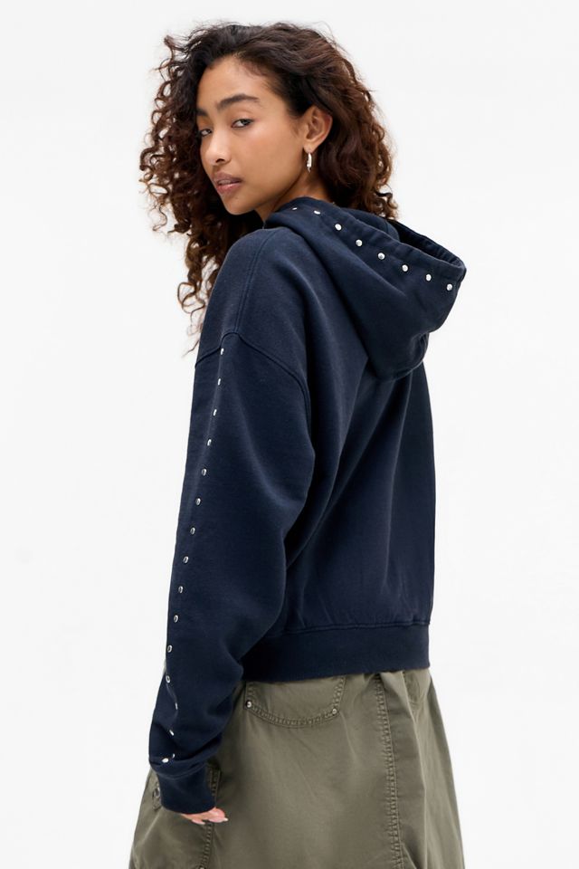 Pull Femme Zippé Casual Mode Sweat à Capuche et Sweatshirts Pull Oversize Col Rond Coupe Lâche Fermeture Éclair avec Poche Manteau Cachemire Femme, bleu, XL