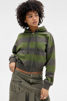 iets frans... Sweat-shirt Vert à Col en V Contrasté | Urban Outfitters FR