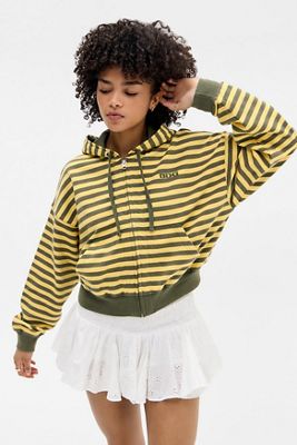 Sudadera BDG Caqui y Amarillo de Rayas Fácil