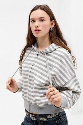 iets frans... Sweat à capuche zippé avec script jaune | Urban Outfitters FR