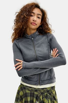 Top Silence + Noise Floyd a Costine con Zip Stile Moto