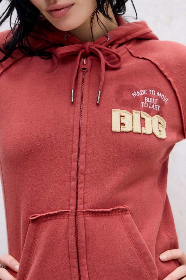 BDG Roter Kodie Zip-Through Kapuzenpullover #3