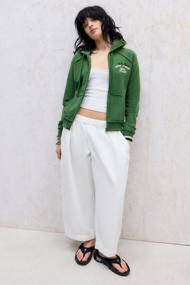 BDG Grüner Kodie Zip-Durchgehender Kapuzenpullover #1