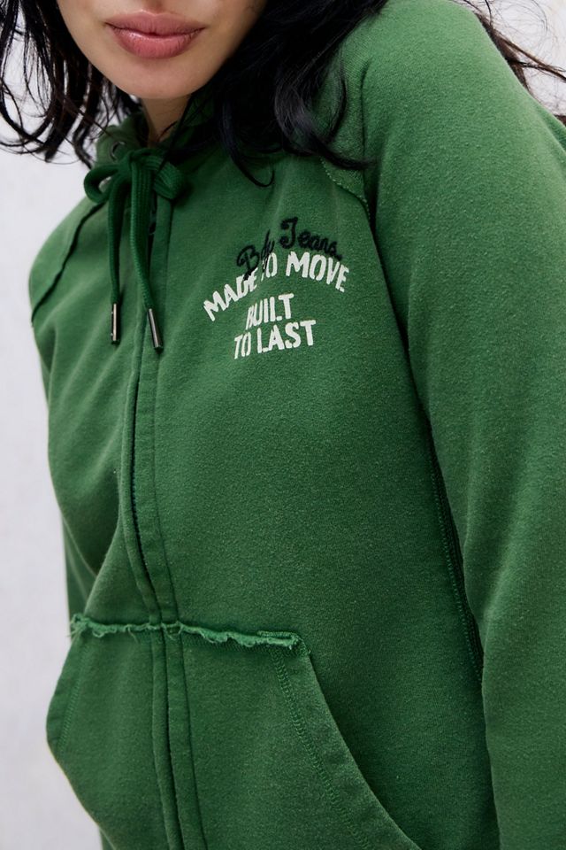 BDG Grüner Kodie Zip-Durchgehender Kapuzenpullover #2