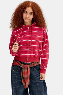 BDG Easy Gestreifter Kapuzenpullover