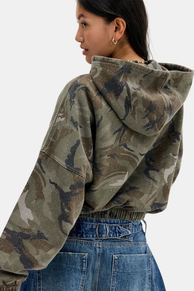 iets frans... Tarn Zip-Durchgehender Kapuzenpullover mit Ballonsaum #3