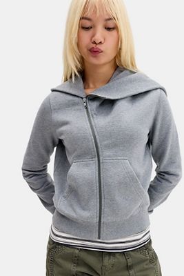 UO Claude Asymmetric Zip-Through Hoodie