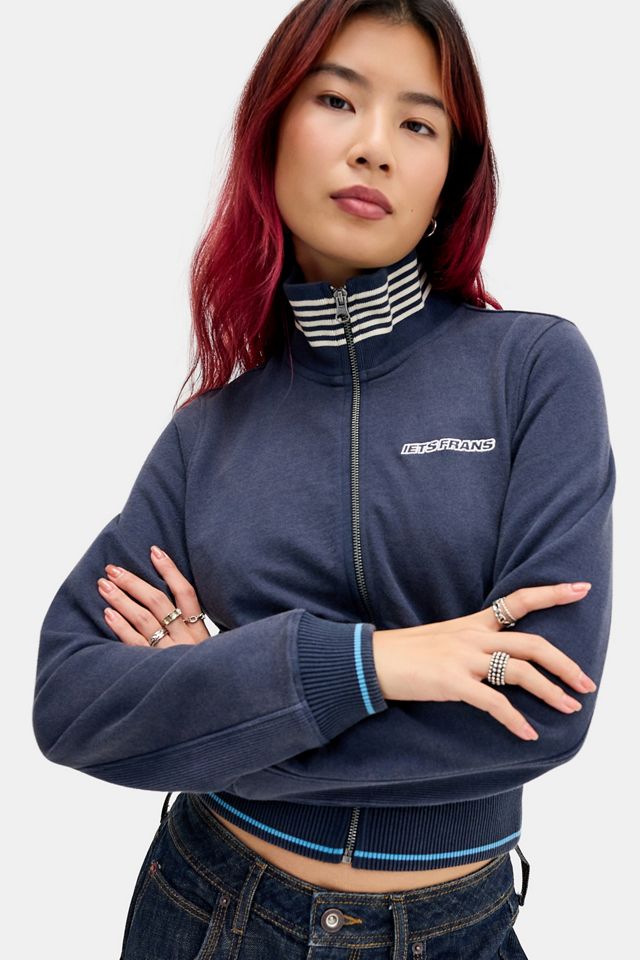 iets frans... Cinched Zip-Through Track Top #1