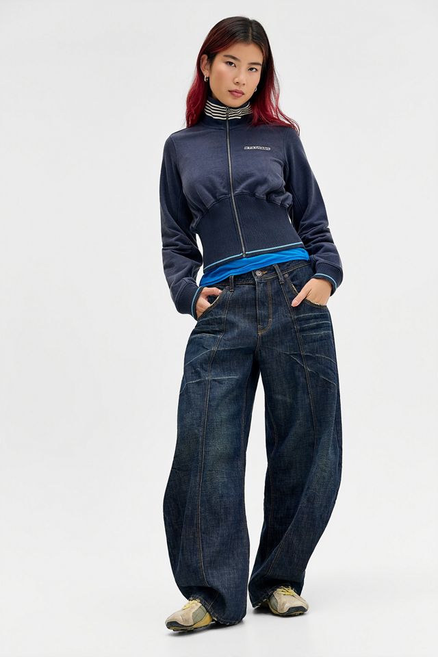 iets frans... Cinched Zip-Through Track Top #2