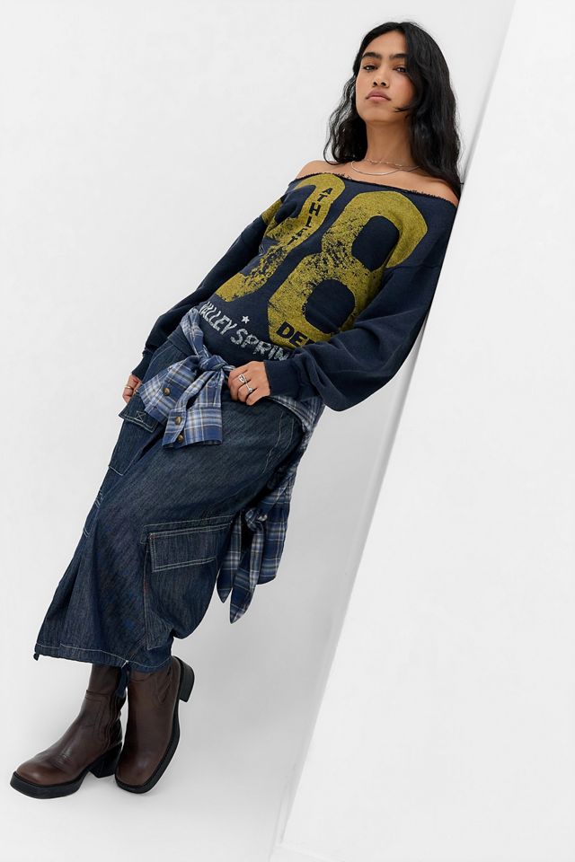 BDG Stamp Lace-Up Sweatshirt #1