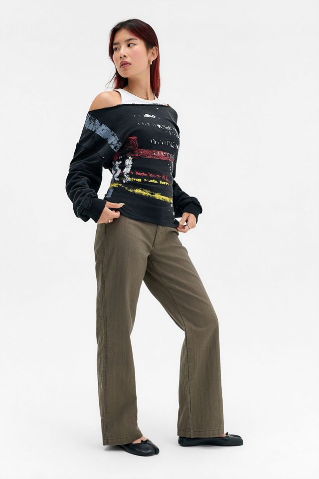Sudadera con Gráfico de Texto y Cordones UO #1