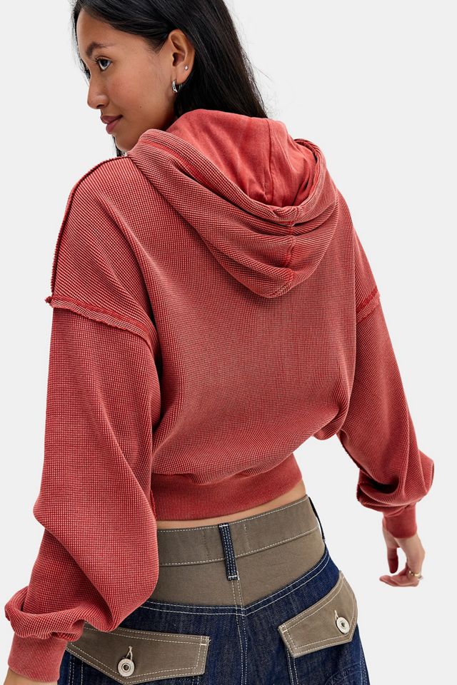 BDG Zip-Through Waffle Hoodie #3