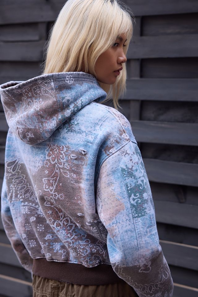 BDG Sun-Bleached Paisley Canvas Hoodie #3