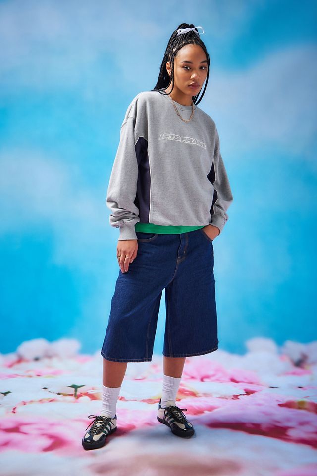 iets frans... Grey Panel Sweatshirt  #1