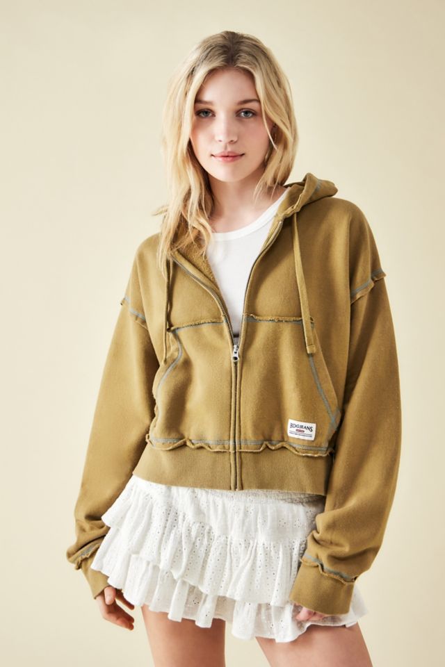 BDG Slouchy Zip Through Hoodie