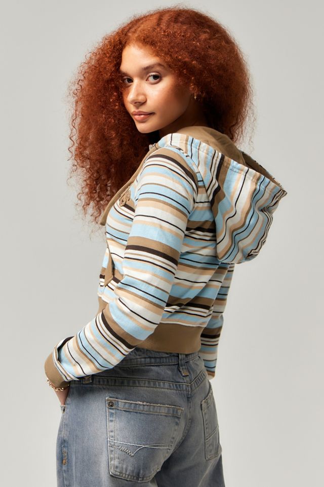 BDG Applique Stripe Zip-Up Hoodie #3
