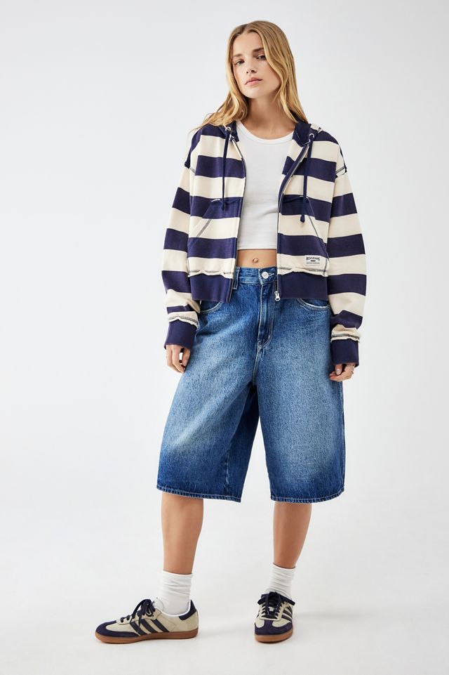 BDG Stripe Felpa con cappuccio e zip #2