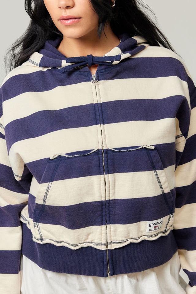BDG Stripe Felpa con cappuccio e zip #5