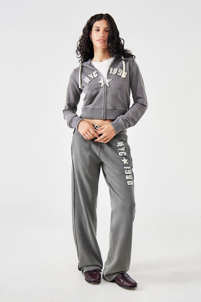 UO 1990 NYC Applique Zip-Through Hoodie #1