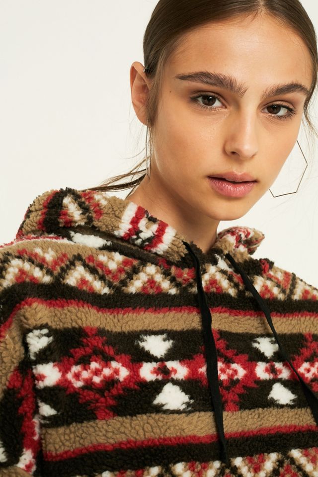 UO Geo Pattern Fleece Hoodie #2