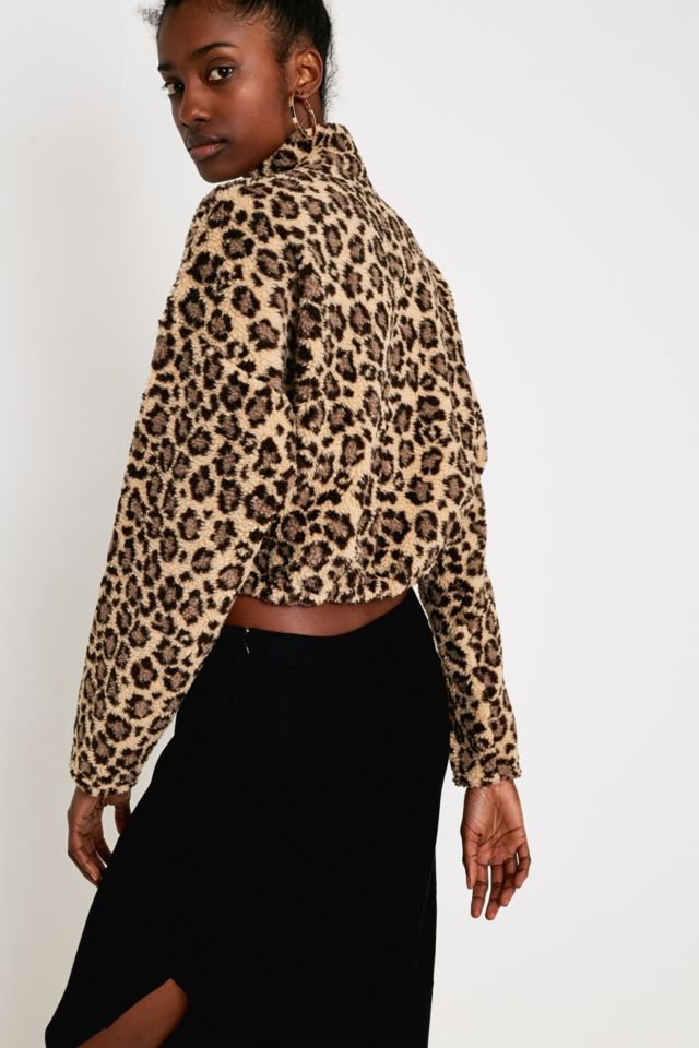 Urban outfitters hotsell leopard coat