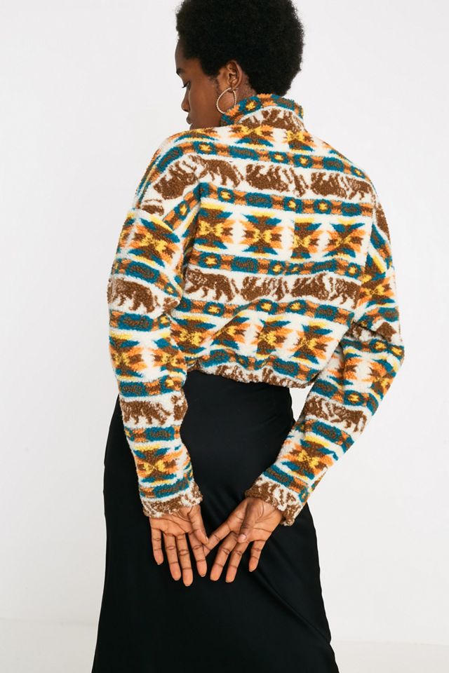 UO Bear Print Fleece Track Top #2