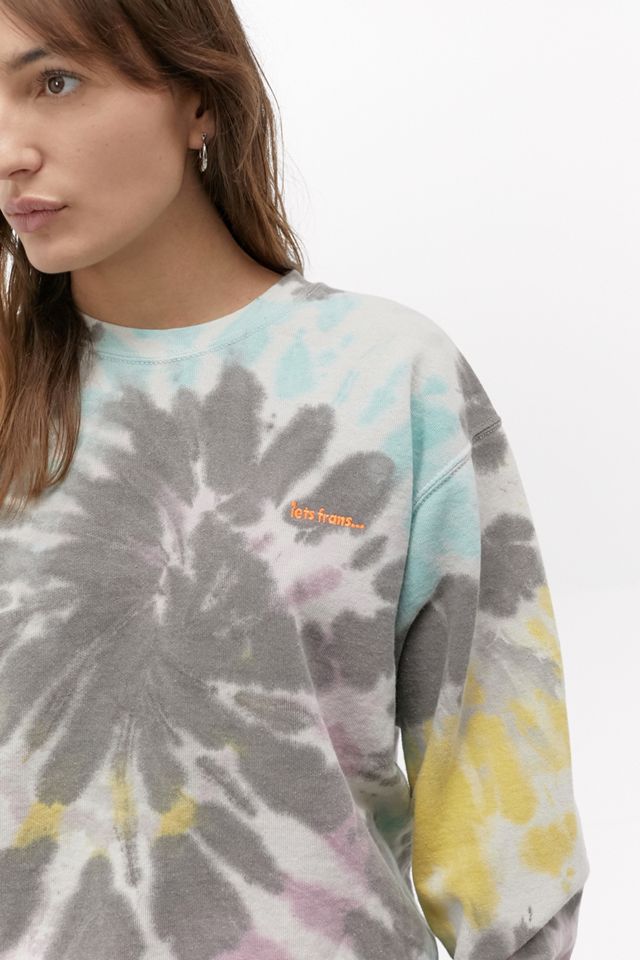 iets frans... – Gebatiktes Sweatshirt mit Rundhalsausschnitt #1