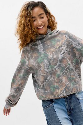 Sweat à capuche raglan camouflage BDG