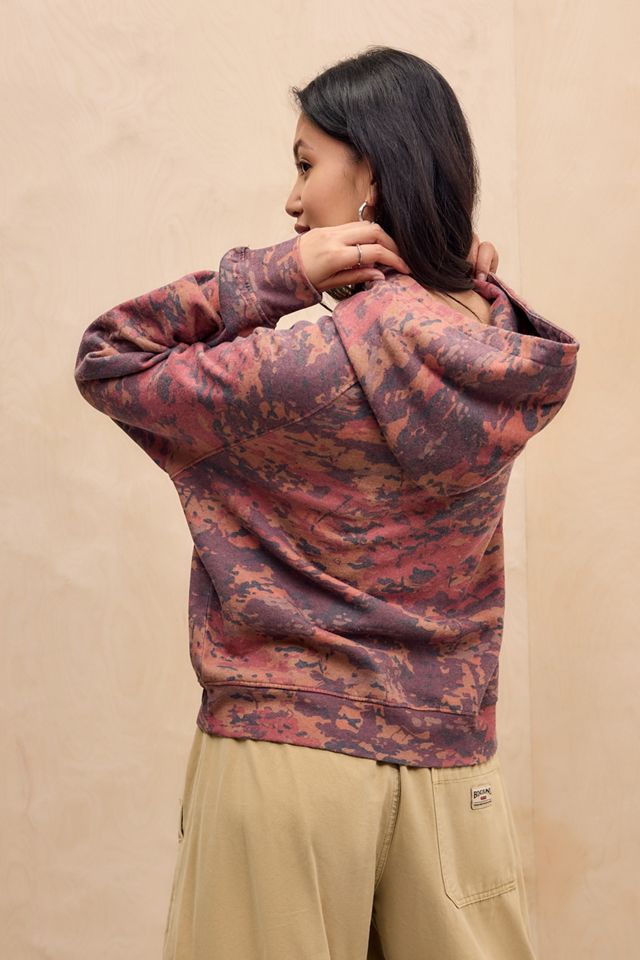 Felpa raglan mimetica BDG arancione #3